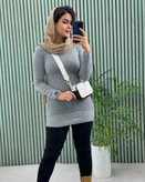 بلوز بافت گپ اسپانتکس زنانه کد 2257