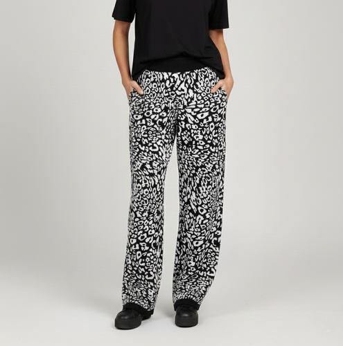 شلوار بافت پلنگی گرم بالا زنانه کد 1077