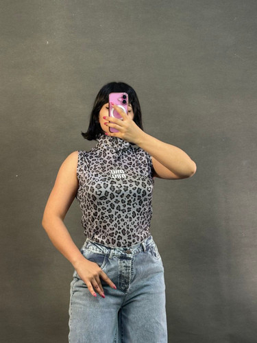 بادی فانریپ پلنگی حلقه ای یقه اسکی زنانه MIU MIU کد 1079