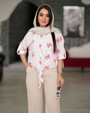 شومیز جلو گره پاپیونی زنانه کد 3014