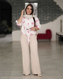 شومیز جلو گره پاپیونی زنانه کد 3014