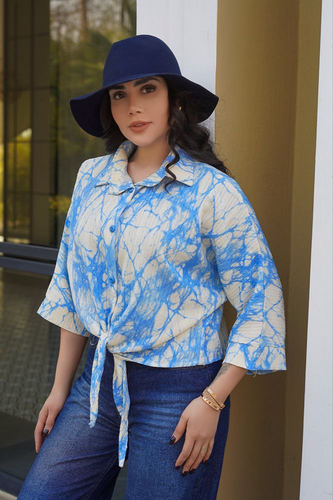 شومیز جلوگره زنانه مدل آوا کد 3016