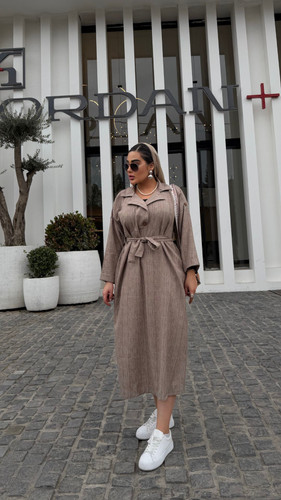 کفتان شانتون کمربندی زنانه مدل رز کد 3031