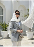 مانتو زنانه پینترستی طرح کت مدل ستیا کد 3034
