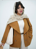 مانتو زنانه لنین طرح کت مدل گلی کد 3044