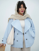 مانتو زنانه لنین طرح کت مدل گلی کد 3044