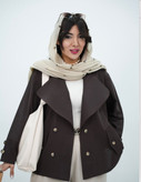 مانتو زنانه لنین طرح کت مدل گلی کد 3044