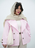مانتو زنانه لنین طرح کت مدل گلی کد 3044