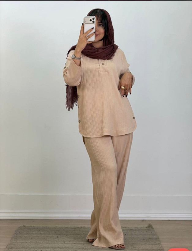 ست دیانا یقه هفت دکمهدار