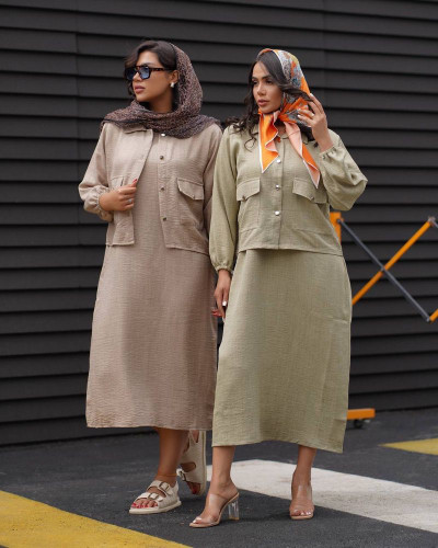 ست کت و سارافون زنانه مدل مارال کد 3049