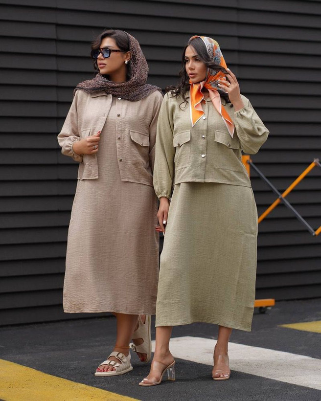 ست کت و سارافون زنانه مدل مارال کد 3049