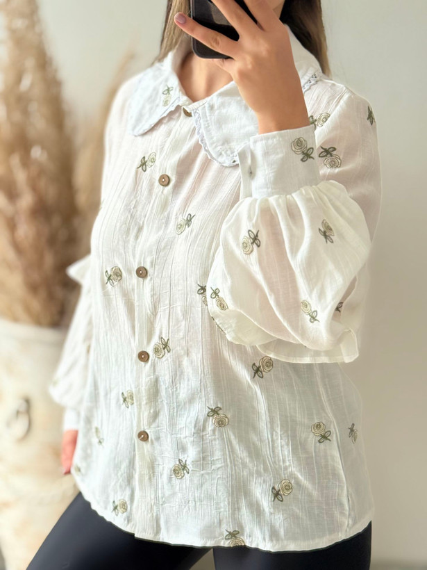 شومیز ملیسا گلدوزی وارداتی