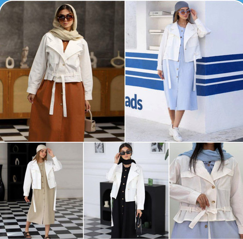 ست کت و سارافون زنانه مدل آوین کد 3052