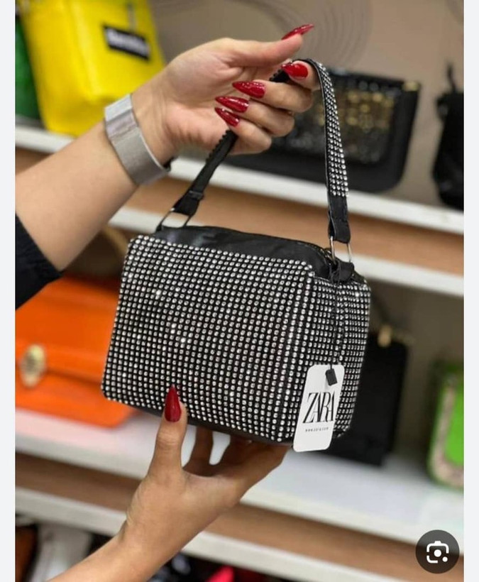 کیف زنانه کوچک مدل تمام نگین کد 75
