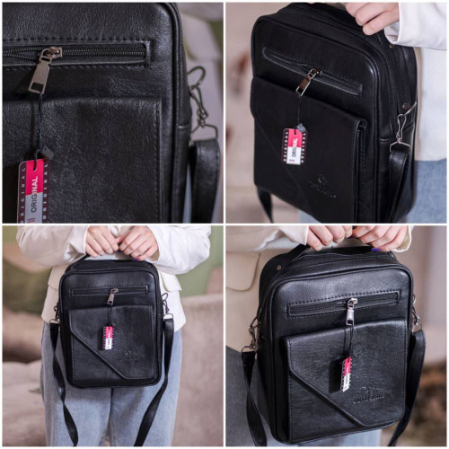 کیف اسپرت چرم مدل مجیک جیپ(مشکی) کد 72