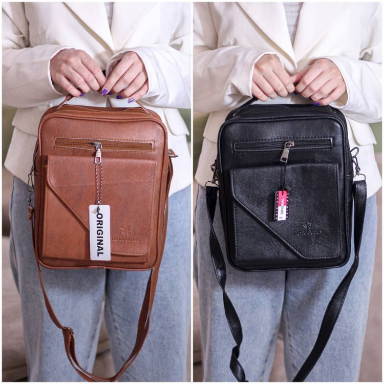 کیف اسپرت چرم مدل مجیک جیپ(مشکی) کد 72