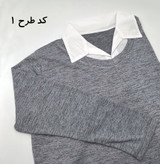 بلوز طرح دوتکه زنانه کد 1076