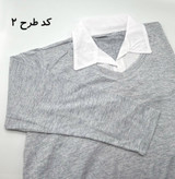 بلوز طرح دوتکه زنانه کد 1076