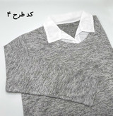 بلوز طرح دوتکه زنانه کد 1076