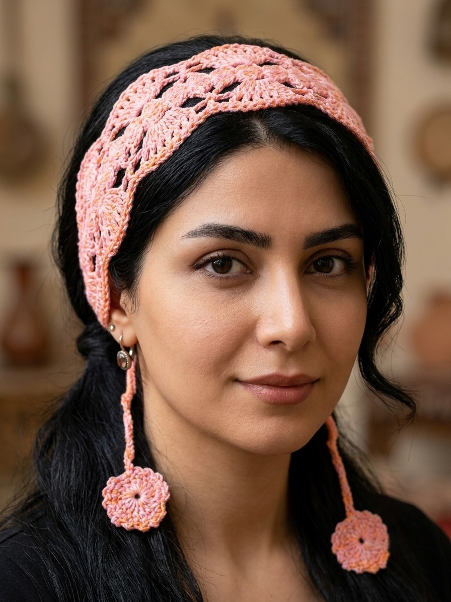 هدپیس قلاب‌بافی زنانه مدل مارال